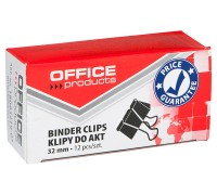 Біндер 32мм чорний 12шт. OFFICE PRODUCTS 18093219-05