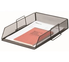 Лоток для паперів Q-CONNECT KF17293  горизонтальний металева сітка чорний 80x280x340 