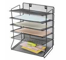 Лоток горизонт документів Q-CONNECT Office Set, металевий, 6 полиць, чорний KF17289