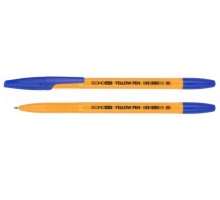 Ручка кулькоа Yellow Pen E10187-02 Economix кореус жовтий пише синім