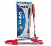 Ручка масляна Wiser "Dash" 0,7мм з грипом червона