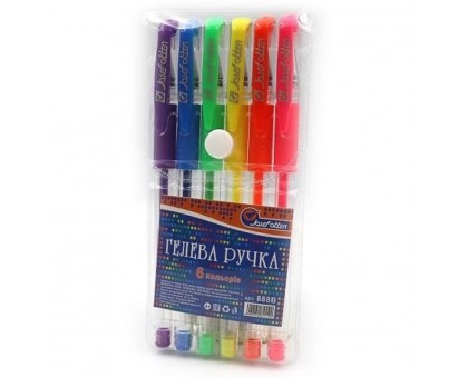 Набір гелевих ручок JO /888B-6/ неон 6 кольорів