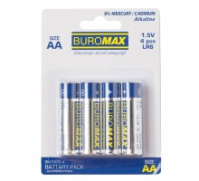 Елемент живлення (батарейка) BuroMax LR6 (AA)