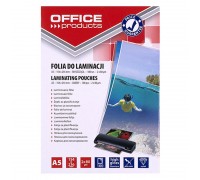 Плівка для ламінування OFFICE PRODUCTS 20325215-90, А5, 80 мікрон, глянцева, 100шт
