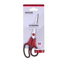 Ножиці  м"яка ручка, 17 см, червоно-чорні OFFICE PRODUCTS 18251721-99