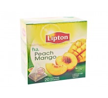 Чай "Lipton" чорний ароматиз. персик і манго 20пак.