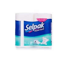 Папір туалетний "Selpak" тришаровий 4 шт. білий