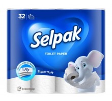 Папір туалетний Selpak Pro  3-х шаровий білий  32 шт. (32761815)