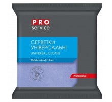 Серветка для прибирання Pro Service унiверсальна віскозна 30x38 см синя 10 шт .