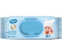 Серветки вологі SMILE Baby "Екстракт ромашки і алое"  100шт з клапаном (42113961)