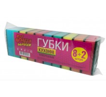 Губка  велика ТМ Кузя сервис XXL 8+2 (10 шт) 