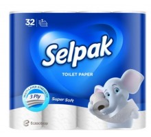 Папір туалетний целюлозний 3-х шаровий Selpak Professional 