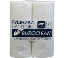 Рушники целюлозні "Buroclean", білі, 2 шт. в упаковці  (10100400) 