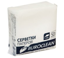 Серветки паперові, 240х240 мм, 50шт, білі (10100202) 