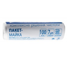 Пакет-майка 22 х 45 см., 100 шт. в рулоні (10200510)