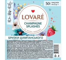 Чай пакетований бленд чорного та зеленого LOVARE Shampagne splashes 2 г х 50 шт.