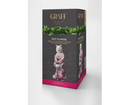 Чай каркаде з малиною Graff Hot flower/Гаряча квітка в пакетиках (20*1,5г) 90000078