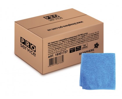 Серветка д/прибирання мікрофібра "ProSERVISE", універсальна 35х35 см, 50шт., блакитний (18301737)